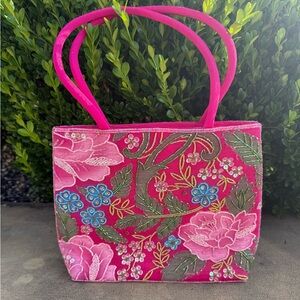 Y2K Ermo Sequined beaded floral boho handbag